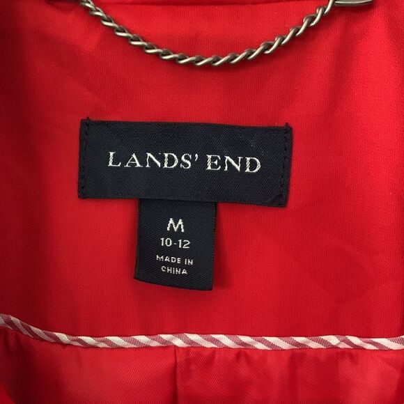 LANDS’ END double breasted jacket 4 exterior pockets 1 interior lined women’s M - Picture 3 of 11